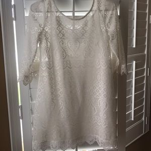 Simple White Dress with Inner Lining